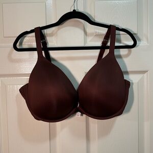 Cacique Boost Plunge Push Up Bra Plus Size 44DD Maroon Underwire